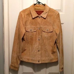 Eddie Bauer, tan Seattle Suede Jacket, Sz Small